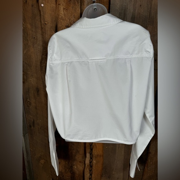 Citizens of Humanity Bea White Cropped Blouse-Size large - Picture 9 of 15